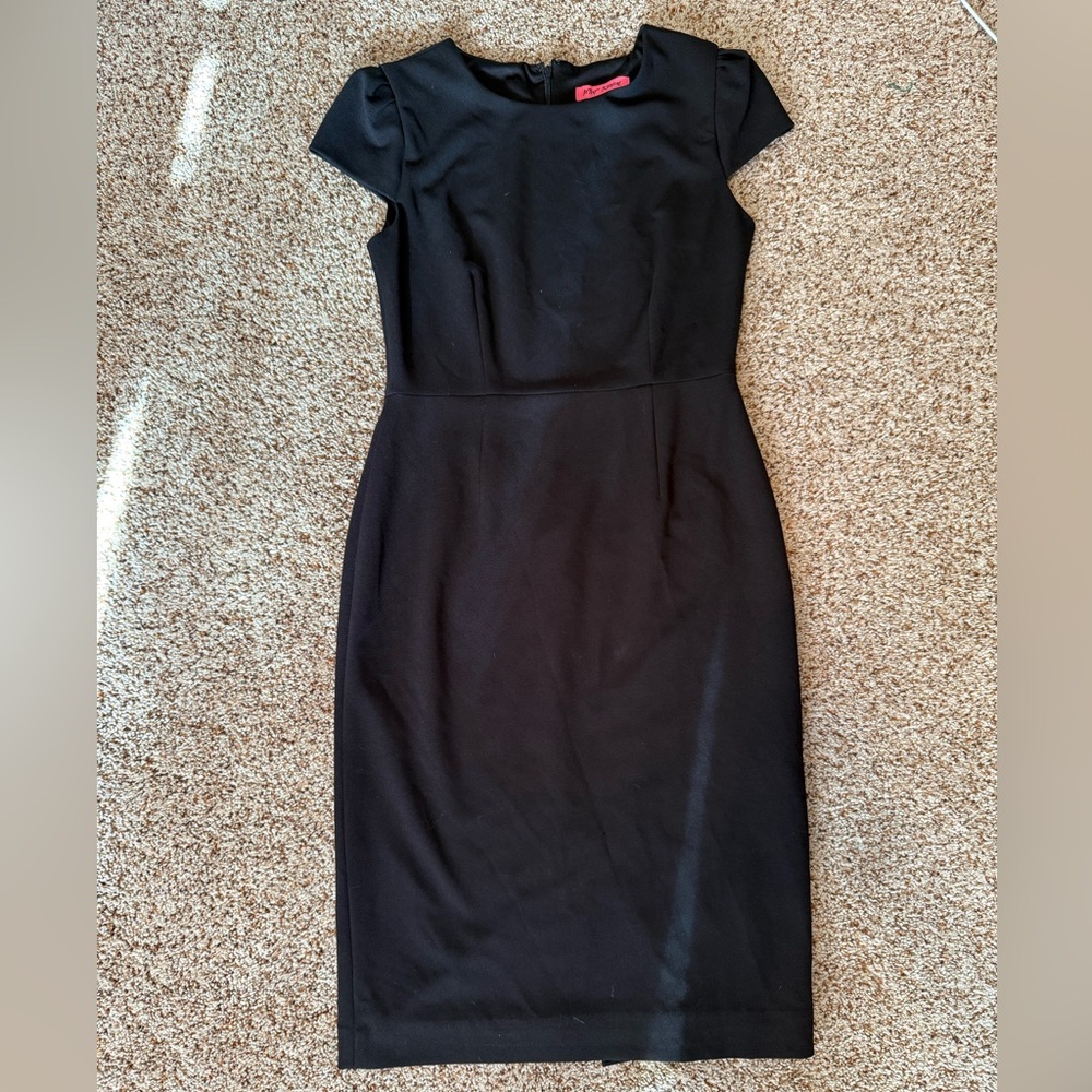 Betsey Johnson Black Sheath Midi Cocktail Dress